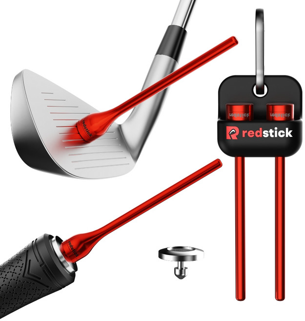 레드스틱 미니 자석부착 휴대형 얼라인먼트 스틱 정확성 방향성 비거리 골프 스윙트레이너, 1개