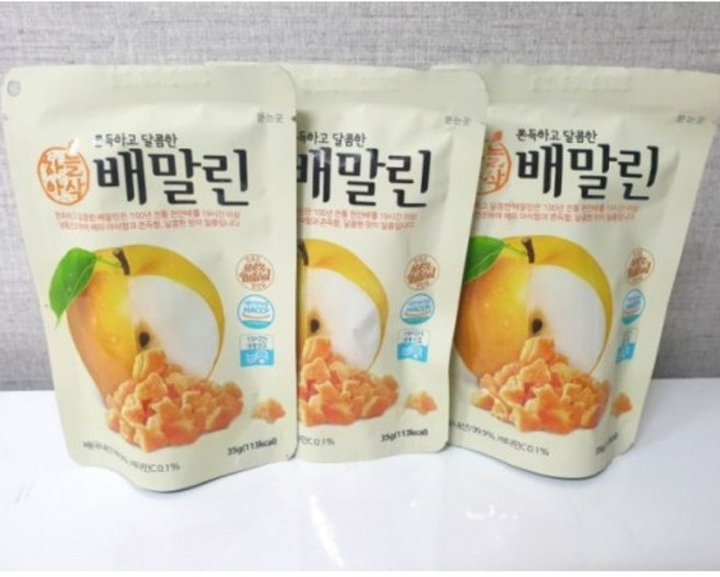 천안 성환 신고배 배말린 3봉 세트, 3개