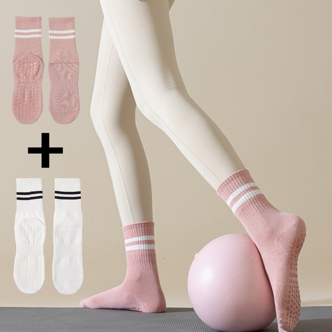 코놉스 필라테스양말 미끄럼방지 요가 헬스 운동 스포츠 양말 2종세트