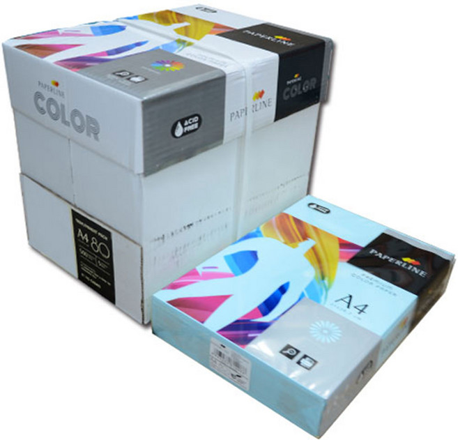PAPERLINE 彩色影印紙 A4 80磅, 1包