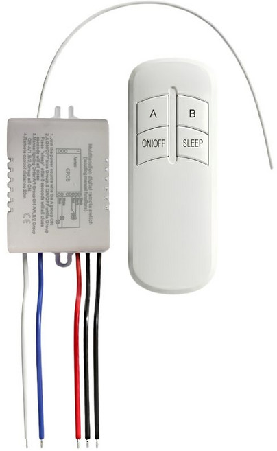 CRCS 智慧遙控燈具開關 無線電燈控制器 DIY多路分組控制, 1個, 燈具開關 智慧燈控二路