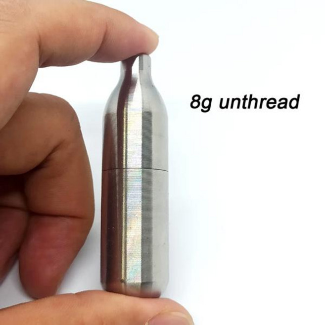 생통 가정용 스테인레스 스틸 소다 CO2 카트리지 리필 케글랜드 홈브루 스파클링 워터 콜라 버블 8g, [02] 생맥주통 8g unThread, 1개
