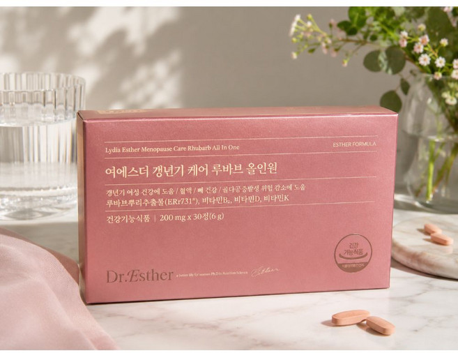 본사직영 여에스더 갱년기 케어 루바브 올인원 루바브뿌리추출물, 1개, 30정