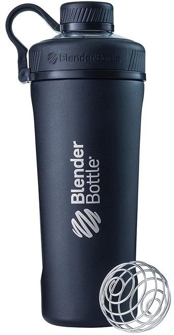 BlenderBottle Radian Stainless Steel 26oz 단백질 셰이커 블렌더 병 용량 760ml 메모리 530ml 블랙 BBRDS26-BK, 1개, 1ml, 상세페이지 참조