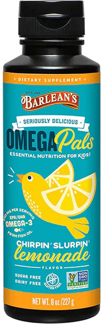 바린스 키즈 오메가 스윌 피쉬 오일 EPA DHA 360mg 레모네이드, 어린이, 액상, 1개