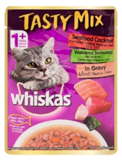 위스카스 테이스티 믹스 씨푸드 칵테일n미역 70g, 해산물, 1개