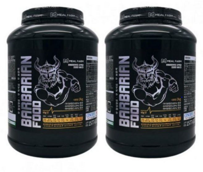 밀팜 바바리안푸드 보충제 단백질쉐이크 프로틴파우더, 2kg, 2세트