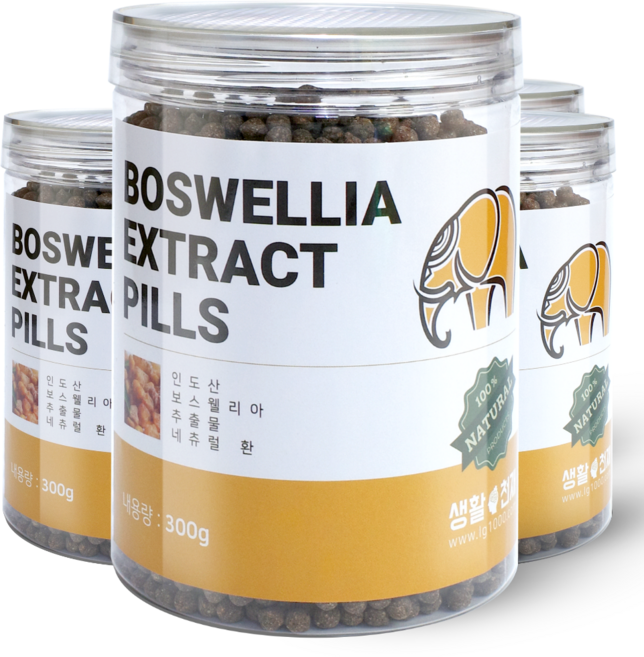 보스웰리아환 보스웰릭산 유향 몰약 보스웰리아 환 300g, 4개