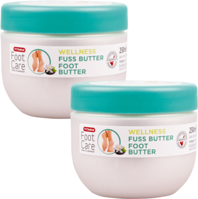 티타니아 풋 버터 고보습 발케어 거친발을 부드럽게, 2개, 1개입