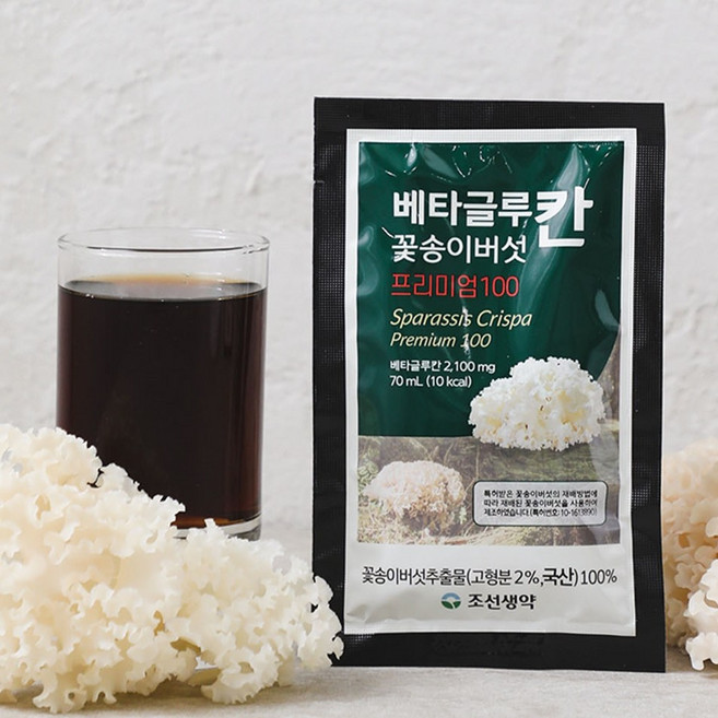 조선생약 국내산 꽃송이 버섯 고농축 액기스, 1박스, 70ml * 30포