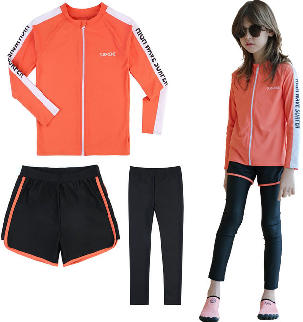 아동 주니어 수영복 초등 래쉬가드 남아 래쉬가드 여아 래쉬가드 상하 세트 생존수영복