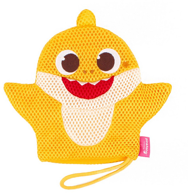 핑크퐁 아기상어 뽀득뽀득 바스타월 어린이 목욕장갑, FREE, 아기상어(옐로우), 1개