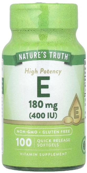 네이처스트루스 비타민E 180mg 400IU Vitamin E 소프트젤 100정, 1개 - 쿠팡