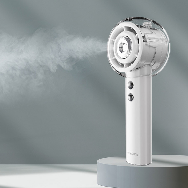 세븐스토리 터보 무선 휴대용 대용량 미스트 선풍기, 화이트, FG264