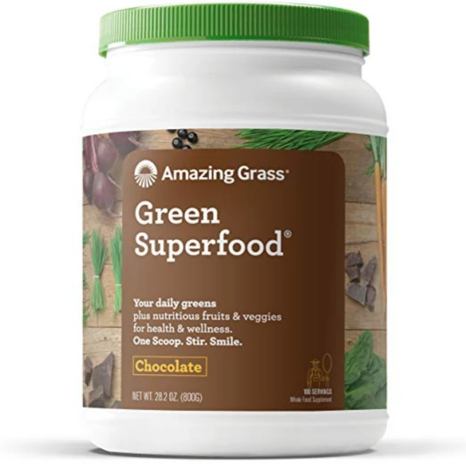 어메이징그래스 그린 슈퍼푸드 파우더 초콜릿 맛 800g [Amazing Grass], 1개 - 쿠팡
