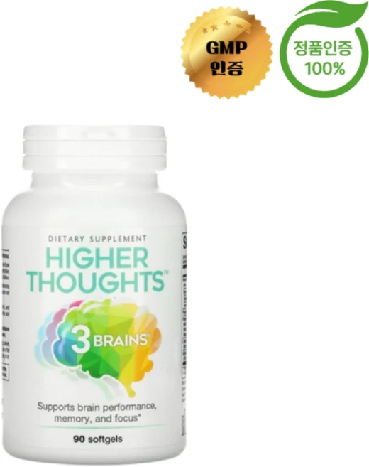내추럴 팩터스 3 Brains Higher Thoughts 포스파티딜콜린 소프트젤 90정, 1개 - 쿠팡