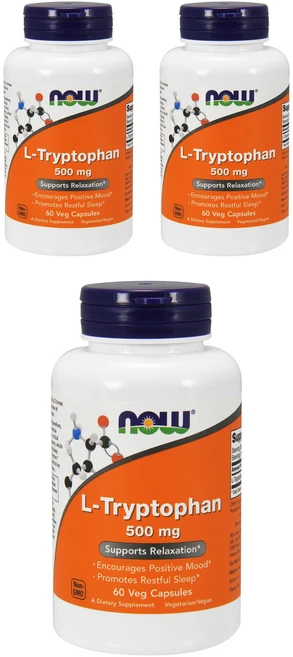 나우푸드 L-트립토판 500mg 베지 캡슐, 60정, 3개 - 쿠팡