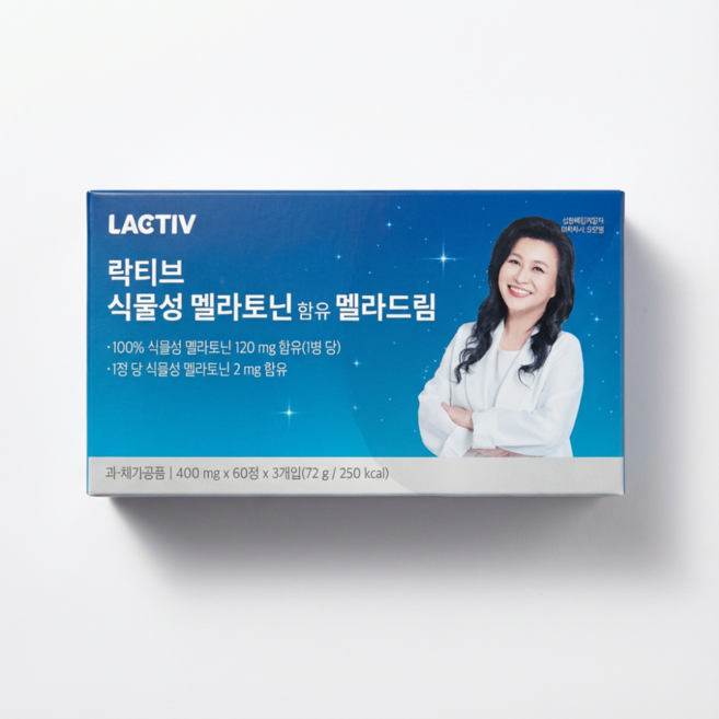 락티브 식물성 멜라토닌 함유 멜라드림, 60정, 1개