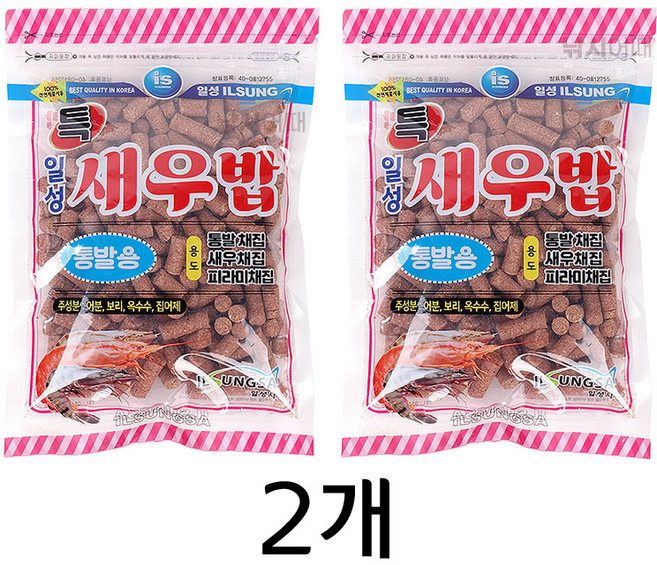 일성 새우밥/통발.집어제 겸용/밑밥/유인용/민물 낚시, 2개
