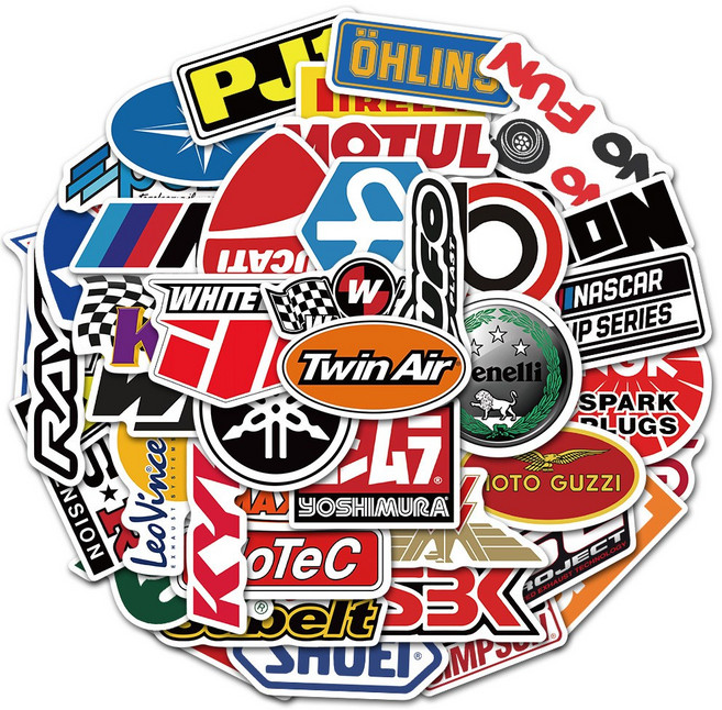 방수 노트북스티커 리무버블 스티커세트 캐리어 핸드폰 꾸미기 대형 스티커, 레이싱B, 1세트