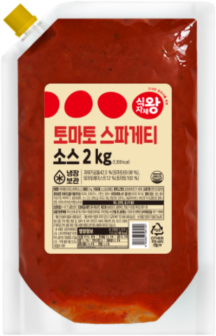 바이오푸드몰_식자재왕 토마토스파게티 소스, 1개, 2kg