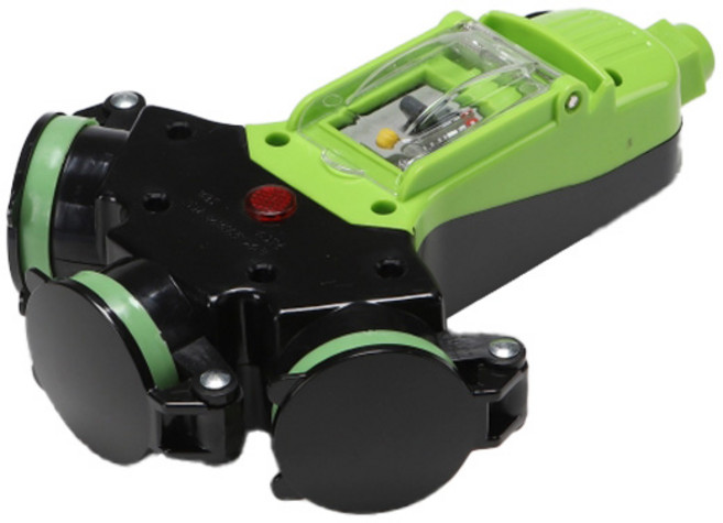 천지몰 방우3구 콘센트(차단기 20A) 케이디 3-WAY연두색, 1개, 그린