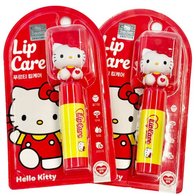 산리오 수분가득 촉촉한 입술케어 피규어 립케어 2P 묶음, 4.5g, 2개, 헬로키티