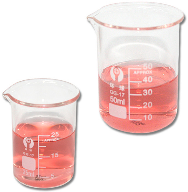 유리 비이커 실험실 과학실 소형 유리비이커 비커, 25ml