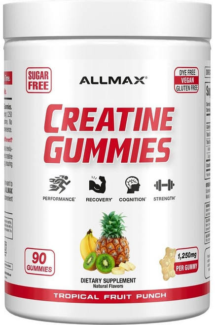 ALLMAX 肌酸軟糖 熱帶水果賓治, 1個, 90錠