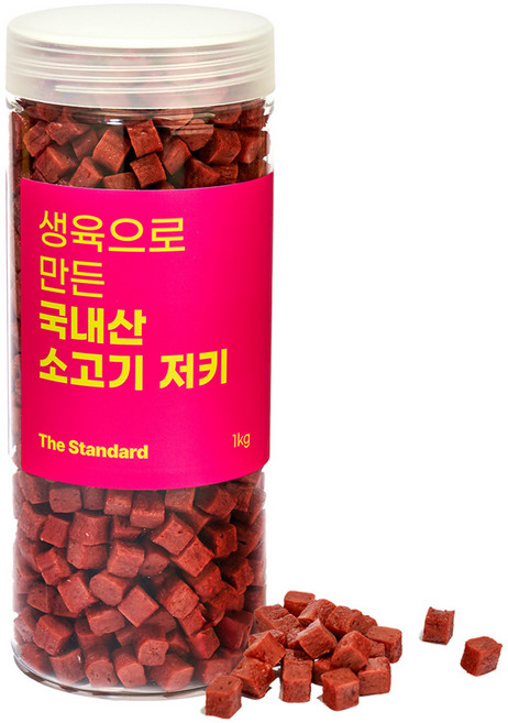 더스탠다드 강아지저키 국내산 노즈워크간식 생육져키, 1개, 1kg, 소고기