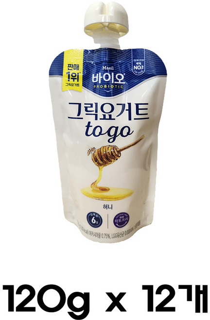 매일 바이오 그릭요거트 TO-GO 허니, 120g, 12개