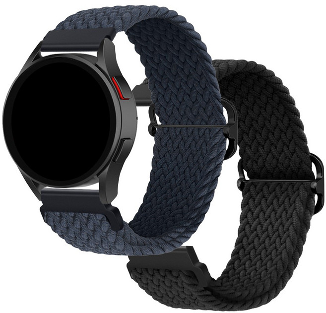 더조은셀러 2개 갤럭시워치6 5 4 버클 브레이드 솔로 루프 스트랩 시계줄 밴드, 30_차콜