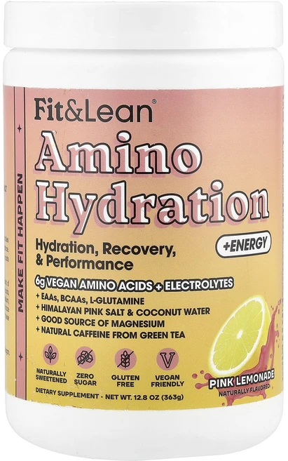 효과가 좋은 Fit & Lean Amino Hydration + 에너지 핑크 레모네이드 363g(12.8oz) 최저가격, FitLeanAminoHydration에너지핑크레모네이, 1개 - 쿠팡