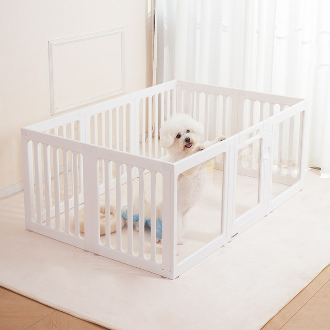 펫인 반려견 울타리 펜스세트 실내용 조립식 울타리, 1개, 화이트