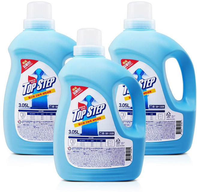 은나노스텝 탑스텝 고농축 세탁세제, 3개, 3.05L
