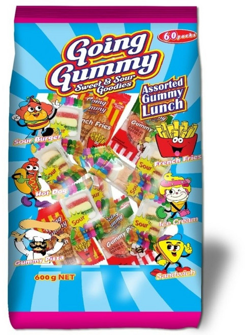 파티믹스 젤리 대용량60봉지입 (피자 햄버거 핫도그 아이스크림 프렌치후라이 샌드위치)6종 파티믹스600G, 1개, 600g
