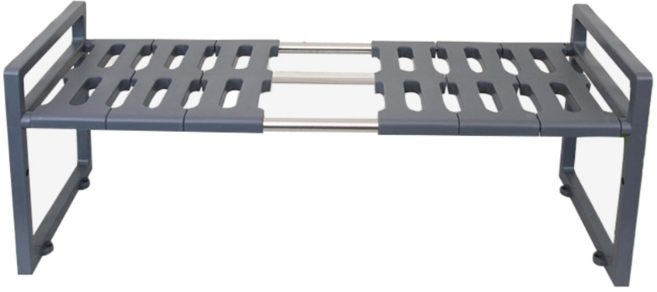 폭조절 싱크인선반 1단 주방선반 싱크대정리선반 싱크대하부장 길이조절 수납