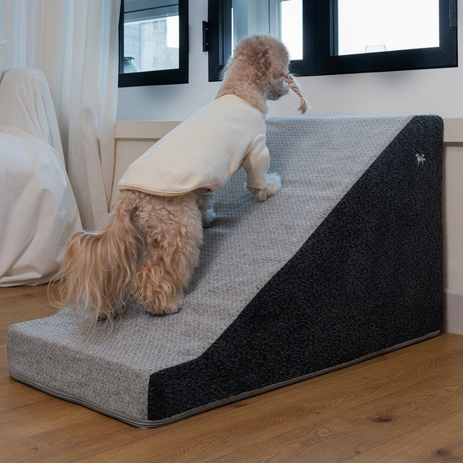 슈퍼펫 강아지계단 논슬립 미끄럼방지 슬라이드 스텝, 1개, 다크그레이