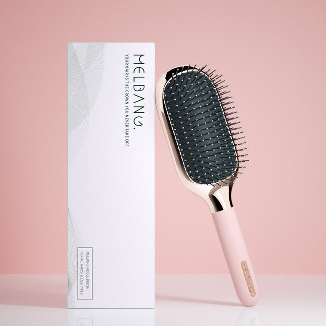 머리빗 귀사문석 자장 헤어 에너지 잼무브 브, [소녀 감성 핑크 쿠션 브러쉬], 1개