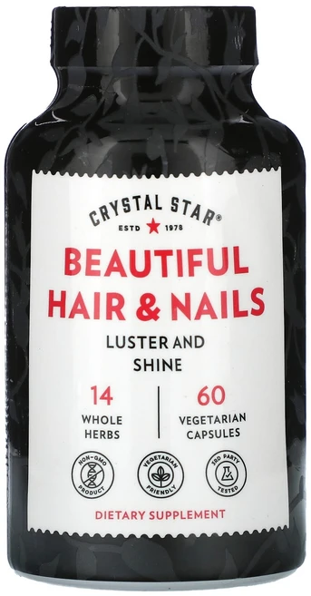 몸관리하세요 겨울입니다 Crystal Star Beautiful Hair & Nails 60 식물성 캡슐 특별관리진행, CrystalStarBeautifulHairNails6, 1개 - 쿠팡