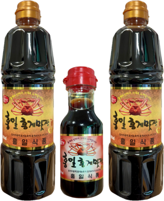 홍일식품 홍게맛장소스골드900ml 2병+200ml 1병, 1세트, 2L