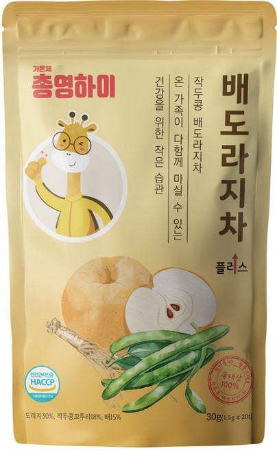 총영하이 배도라지차 플러스, 30g, 10개