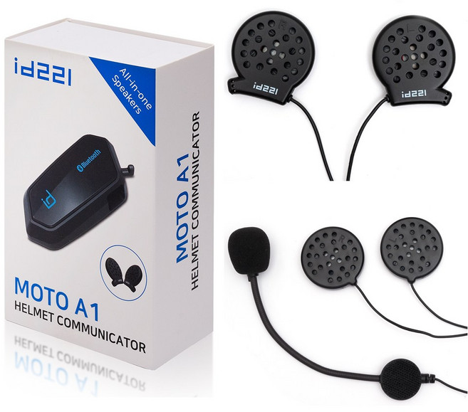 2세대 신형 아이디 221 MOTO A1 돌출형 마이크 오토바이 헬멧 블루투스 바이크 블루투스 헤드셋, 기본구성(붐바이크)