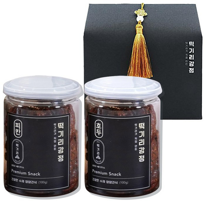 떡기리 피칸 호두 정과 강정 답례품 견과류 선물세트 240g, 1세트, 호두120g+피칸120g_선물포장