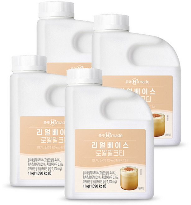 흥국에프엔비 맘스 리얼 로얄밀크티베이스 1kg, 4개