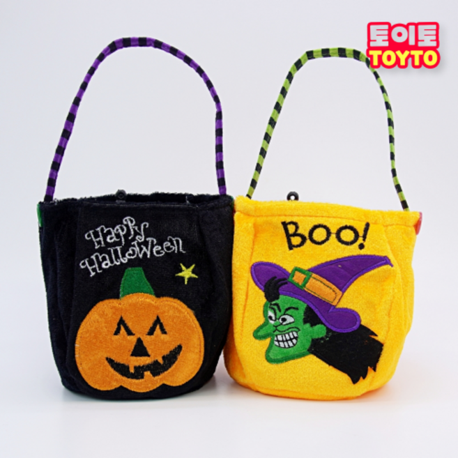 할로윈 호박 마녀 사탕 바구니 코스튬 파티 주머니, 01_마녀 사탕바구니