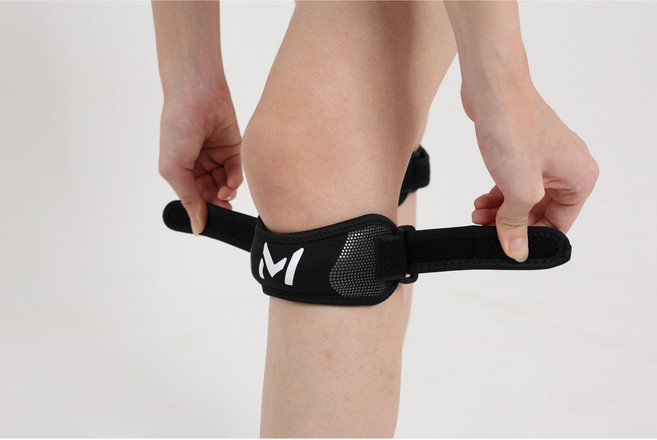 친절한닥터 슬개골 런닝 무릎보호대, 2개, 블랙