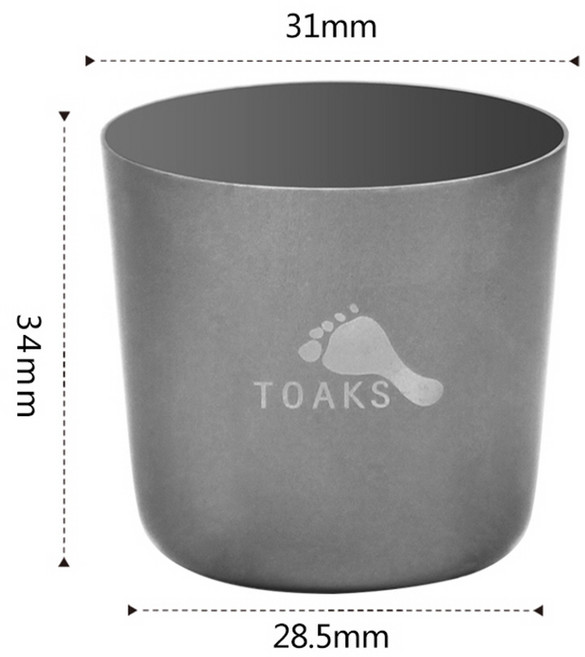 toaks 캠핑 티타늄소주잔 양주잔 초경량, 1개