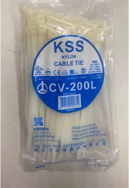KSS 束線帶 CV-200L 203mm, 1個