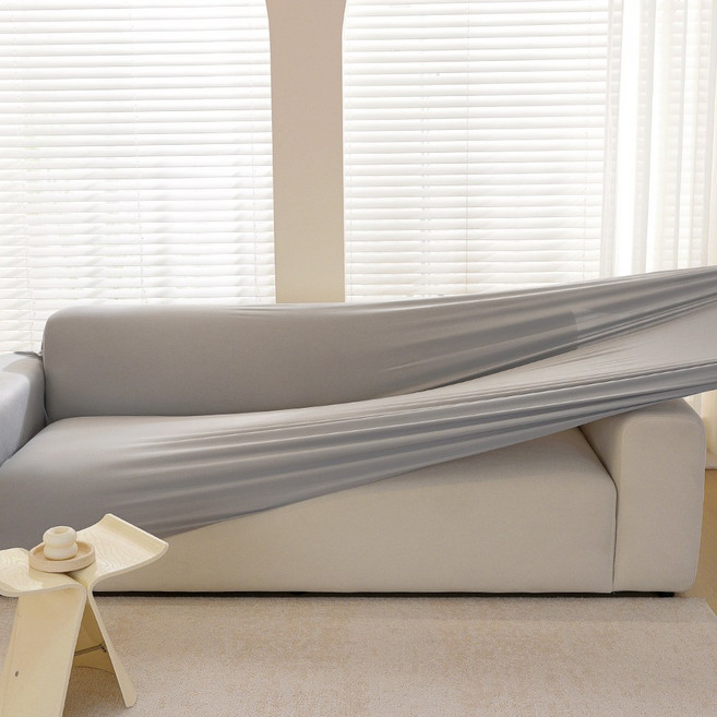 코팅블루 먼지없는 알러지케어 늘어나는 쇼파커버+쿠션커버 세트, 1개, 02.그레이